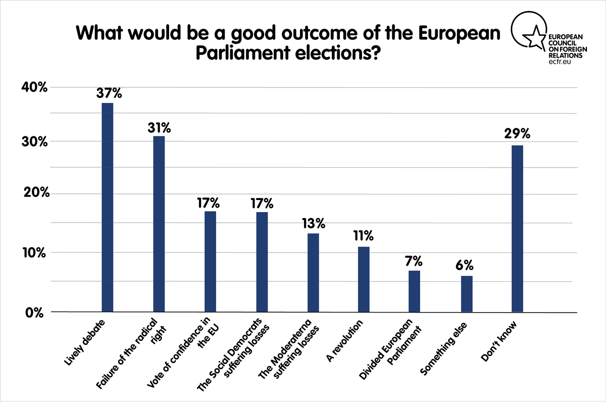 What in your view would be a GOOD outcome of the European Parliament elections?