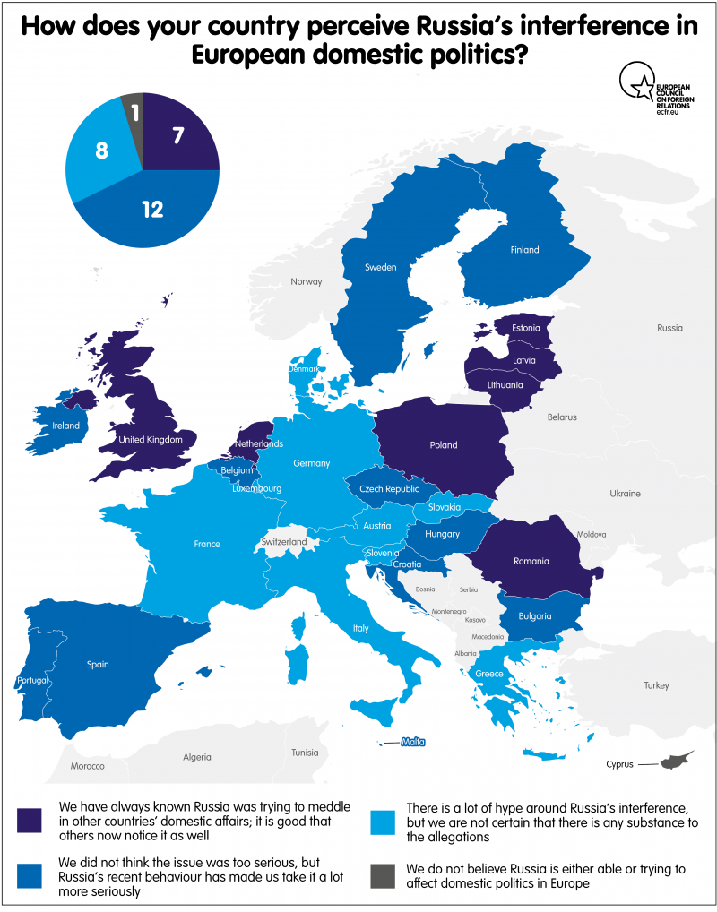 How does your country perceive Russia's interference in European domestic politics