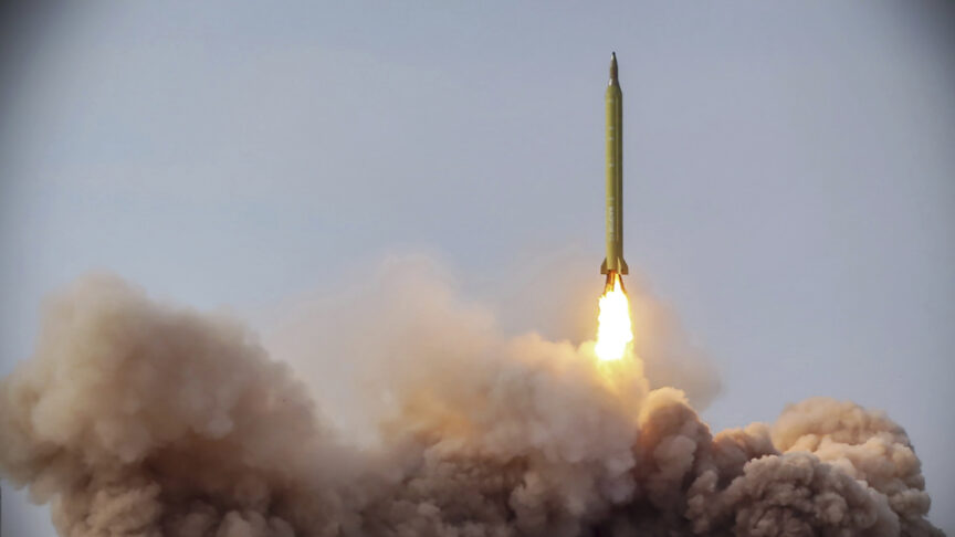 FILE – In this file photo released Jan. 16, 2021, by the Iranian Revolutionary Guard, a missile is launched in a drill in Iran. On Tuesday, Jan. 26, 2021, Iran warned the Biden administration that it will not have an indefinite time period to rejoin the 2015 nuclear deal between Tehran and world powers. Iran said it also expects Washington to swiftly lift crippling economic sanctions that former President Donald Trump imposed on the country after pulling America out of the atomic accord in 2018 as part of what he called maximum pressure against Iran. (Iranian Revolutionary Guard/Sepahnews via AP, File)