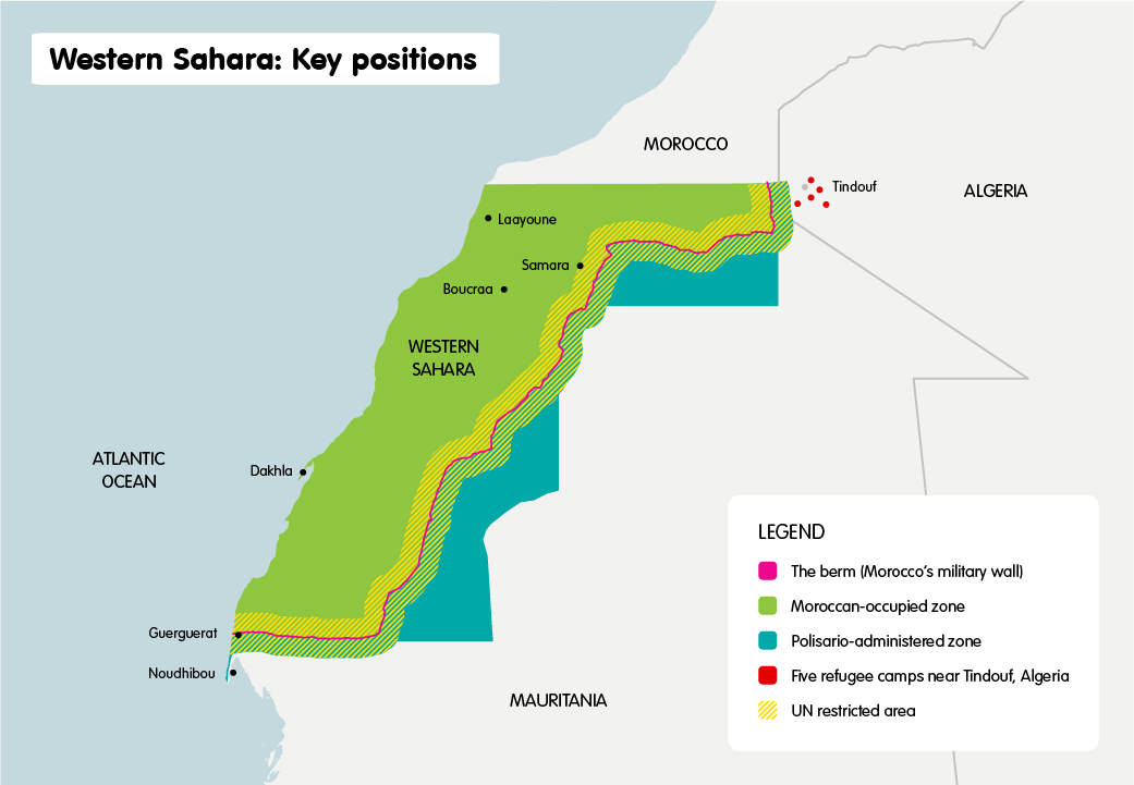 Map Western Sahara 