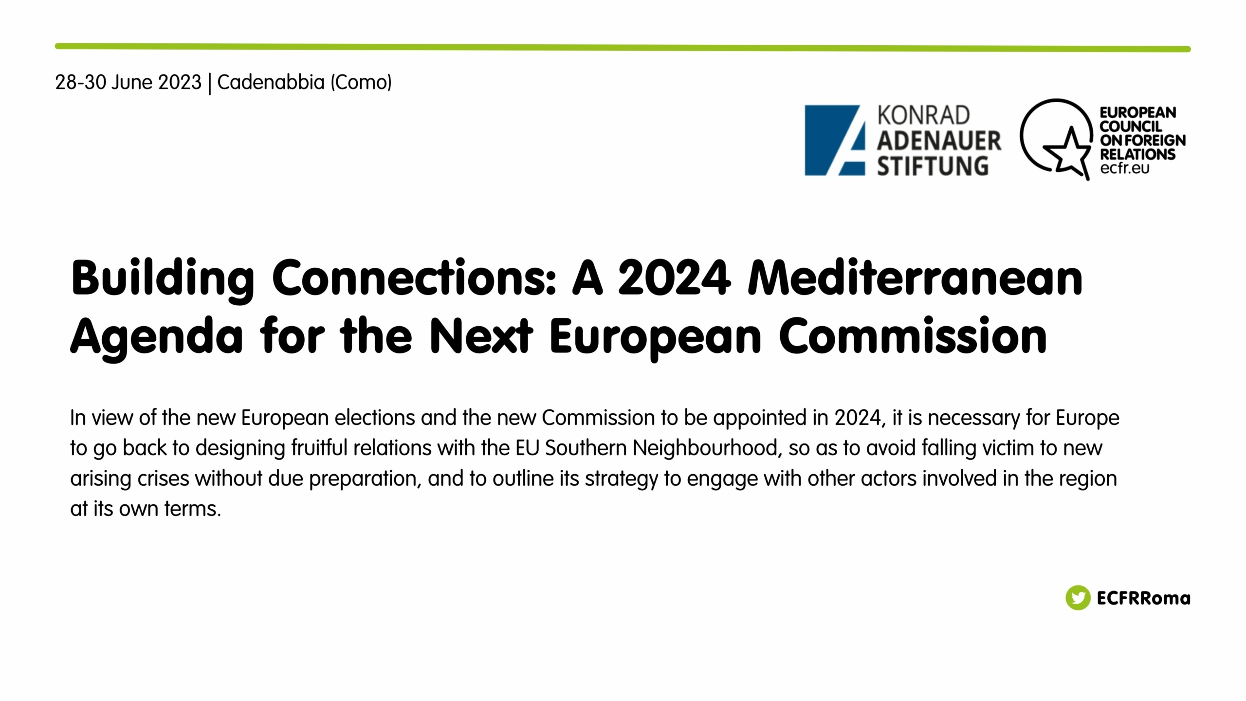 Building Connections: A 2024 Mediterranean Agenda For The Next European ...