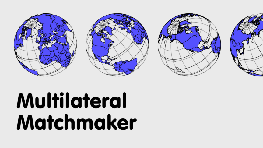 Globe’s different angles show different countries. Part of the “Multilateral Matchmaker” tool at ECFR