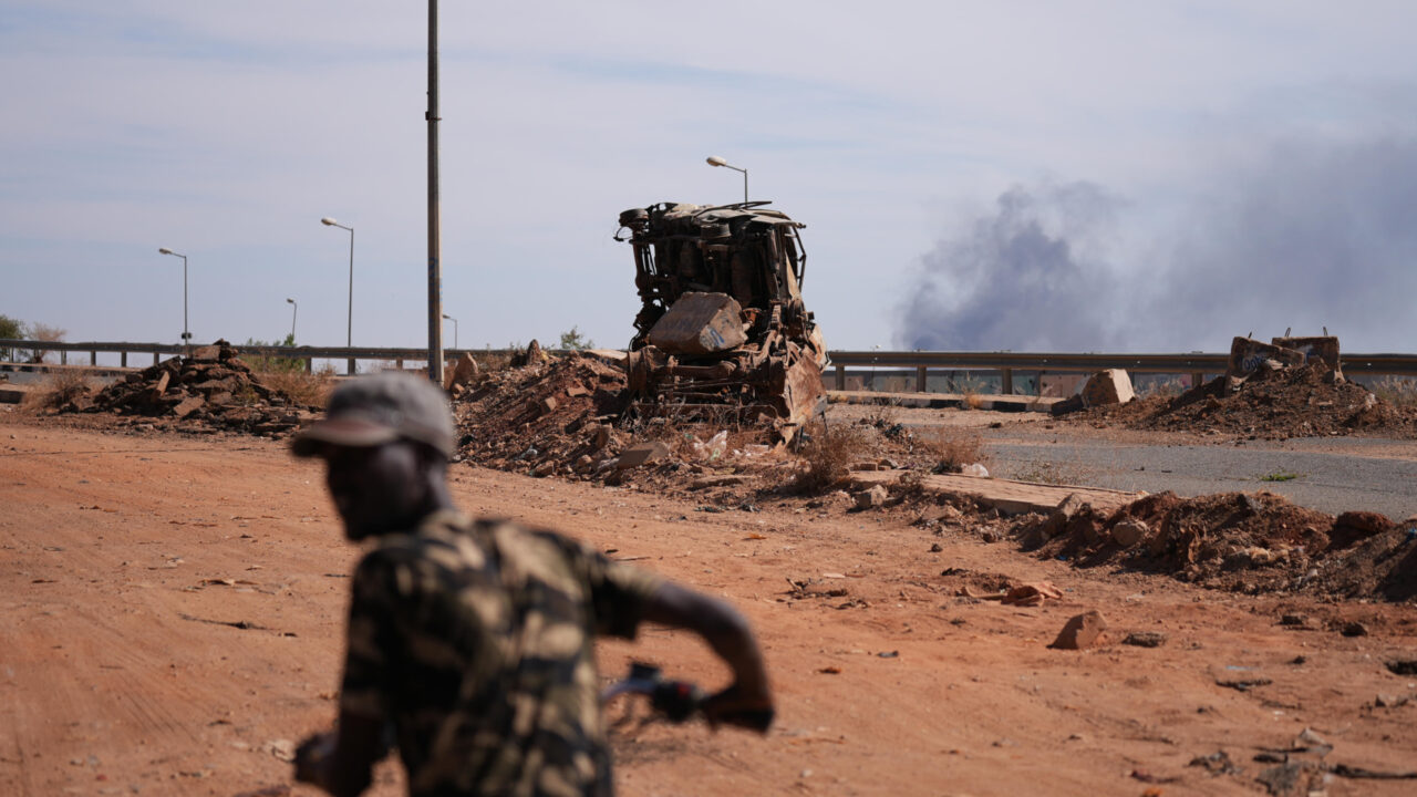 KHARTOUM, SUDAN – DECEMBER 27: A view from the frontline, where clashes between the army and the Rapid Support Forces (RSF) take place in Khartoum, Sudan on December 27, 2024. Osman Bakir / Anadolu