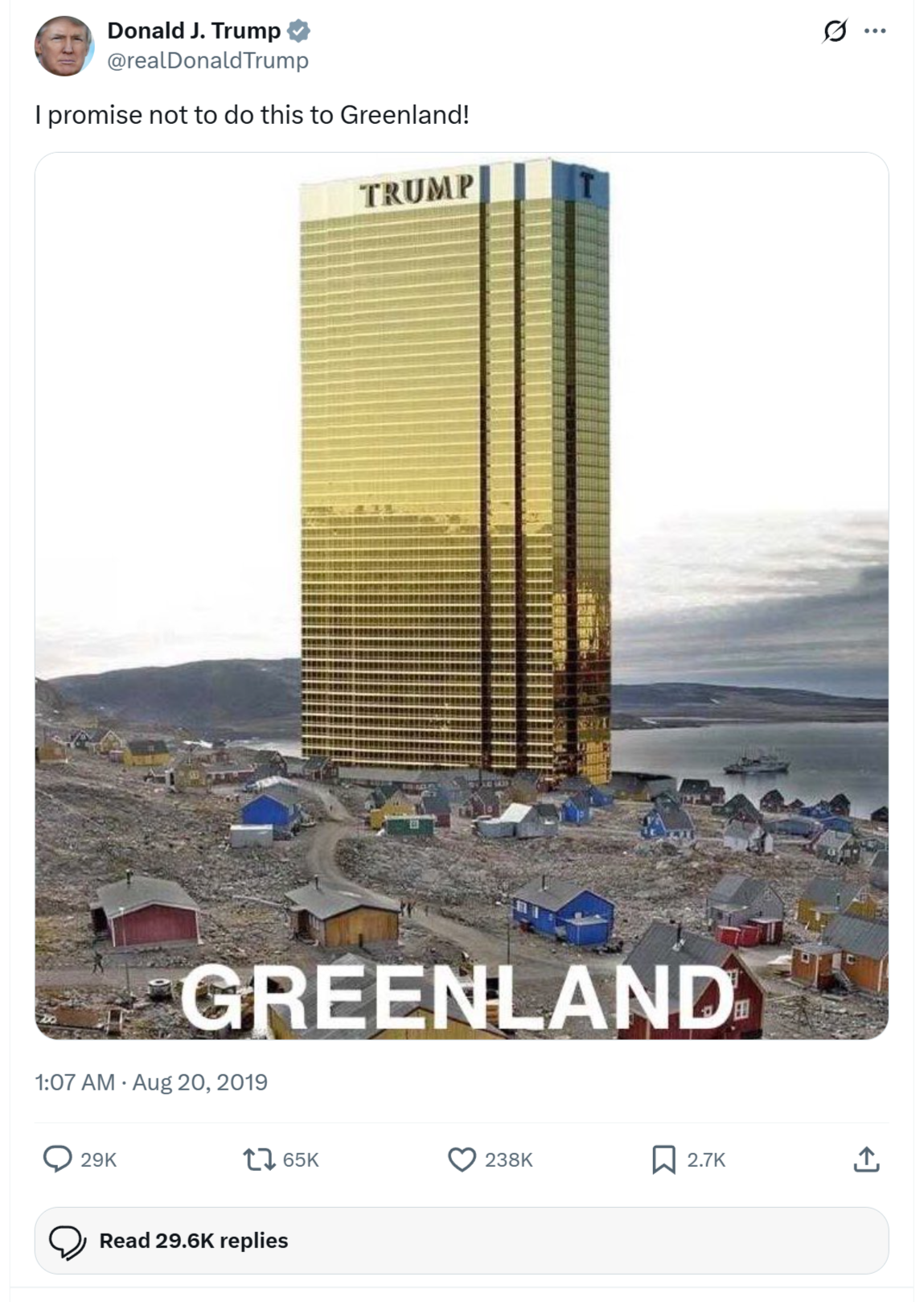 Donald J. Trump post on X