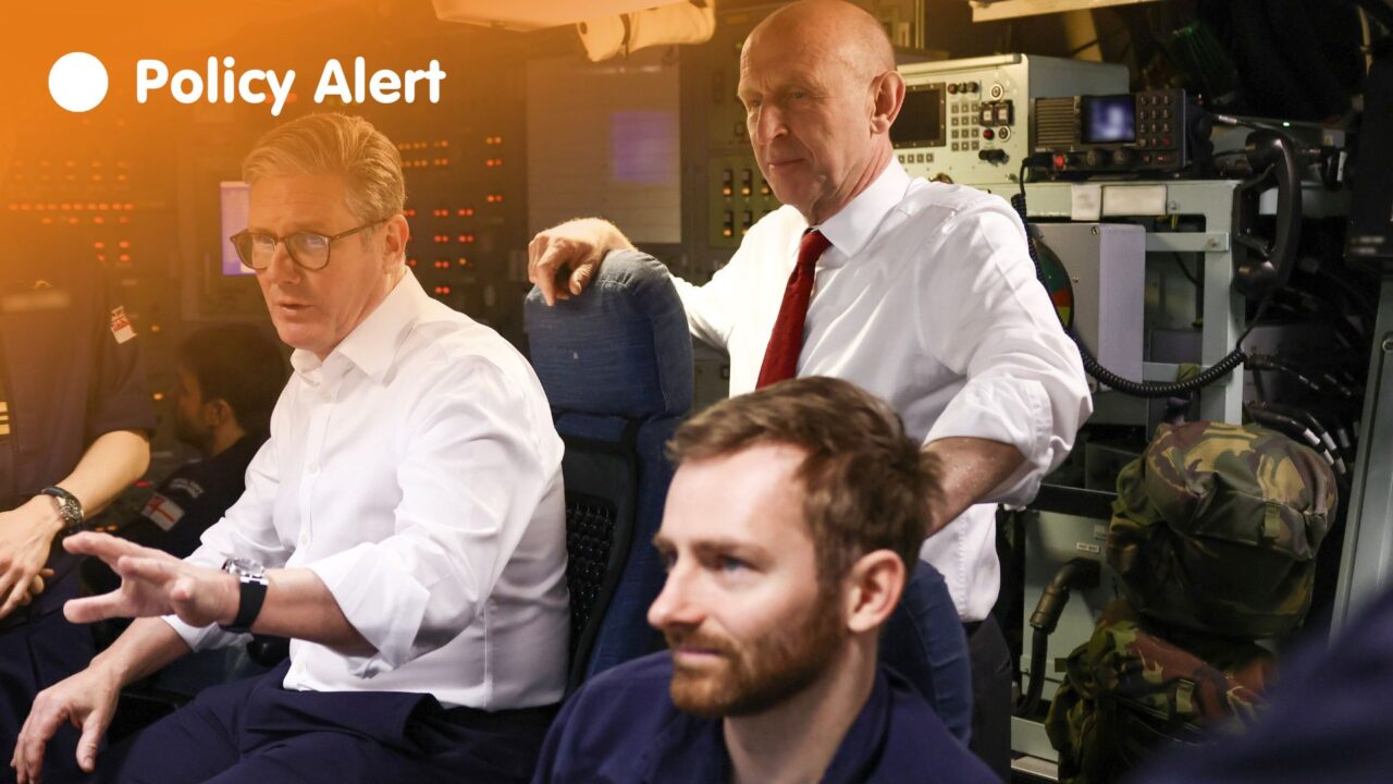 UK Prime Minister Sir Keir Starmer and Secretary of State for Defence John Healey aboard nuclear-armed submarine HMS Vanguard as it returned from an extended patrol on 17th March 2025