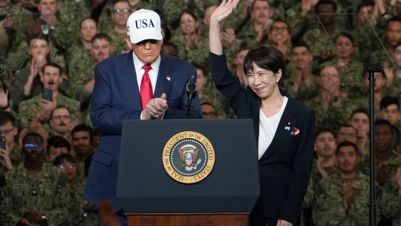 U.s. president trump at yokosuka base