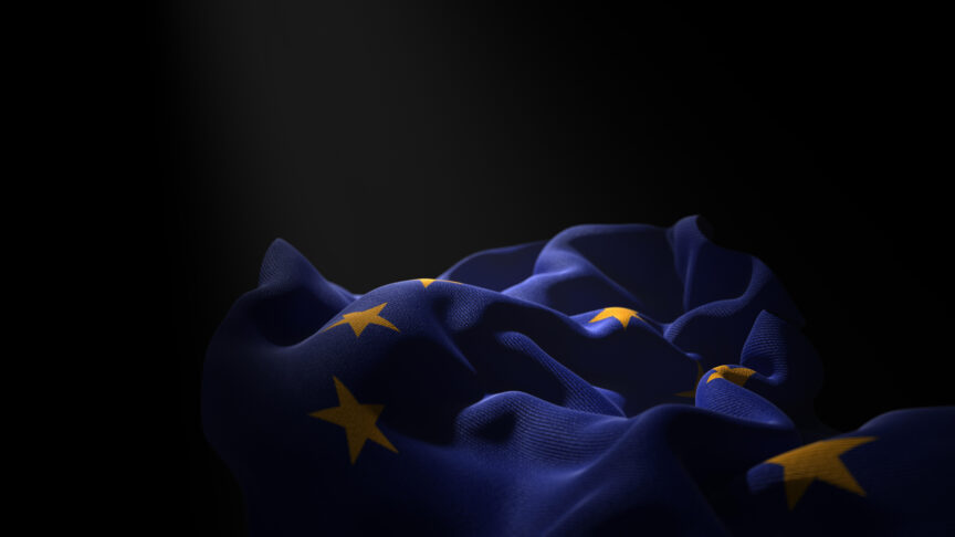 EU Flag Dark Background