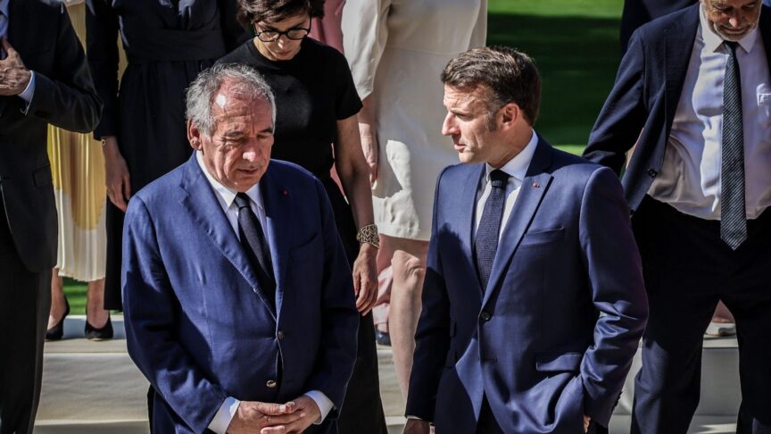French PM François Bayrou and President Emmanuel Macron