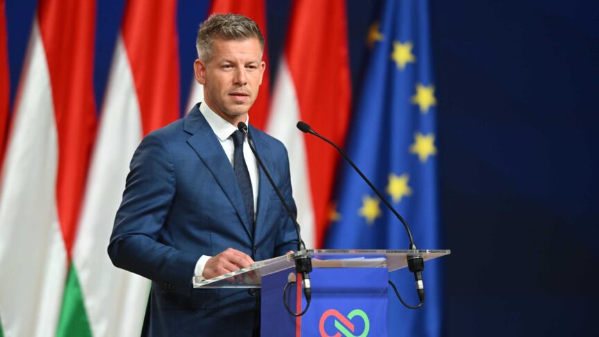 Peter Magyar Holds A Press Conference After Winning The Hungarian Election