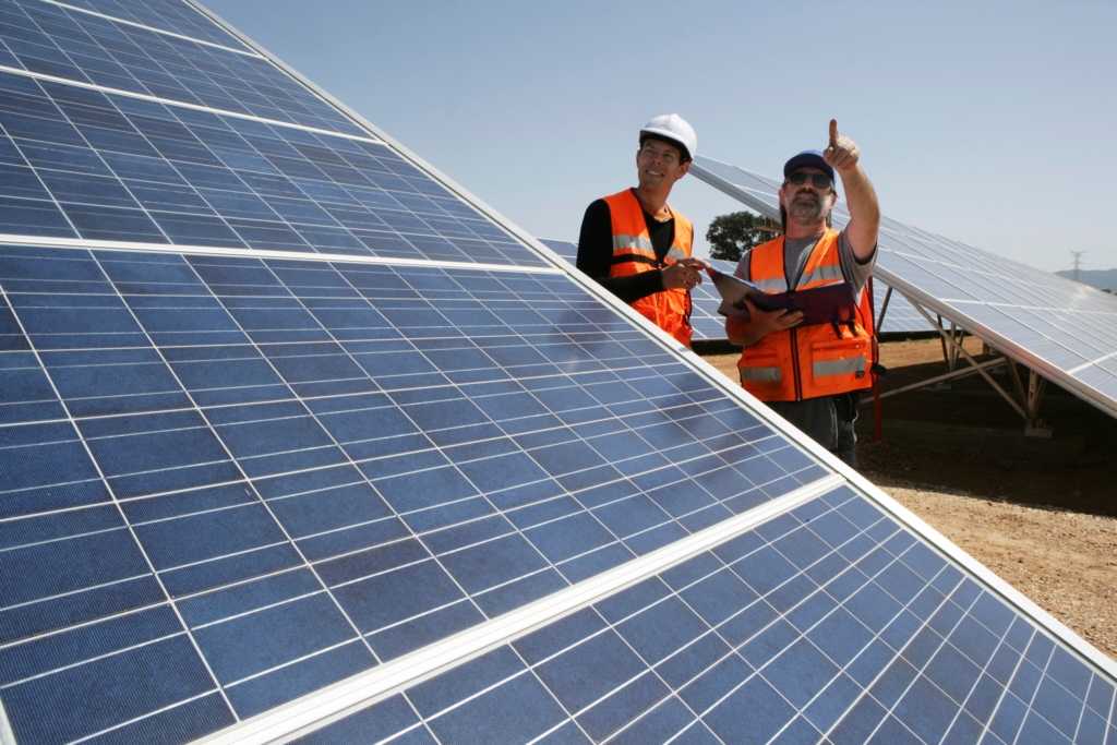 ESP, Spanien, Beneixama: Solarstrom Kraftwerk, gebaut von der deutschen City Solar Gruppe, Europa