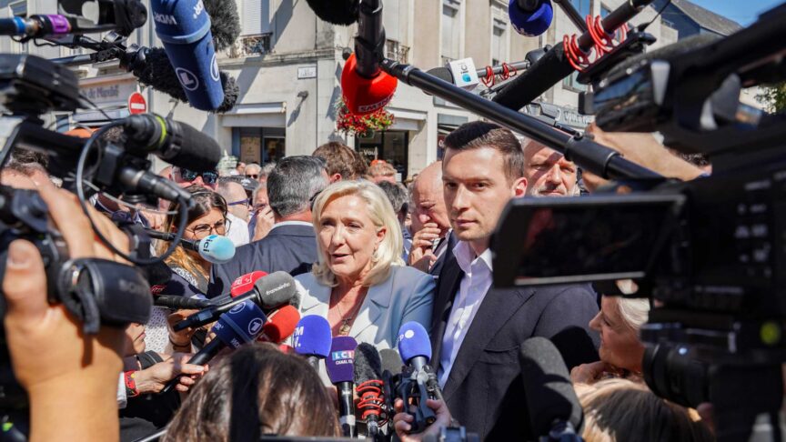 FRANCE: MARINE LE PEN AND JORDAN BARDELLA S FIRST CAMPAIGN APPEARANCE FOLLOWING THE ANNOUNCEMENT OF HER PRESIDENTIAL CANDIDACY