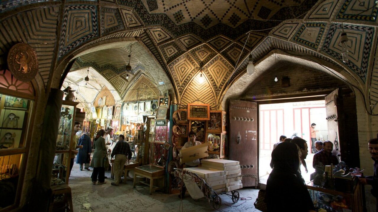 An ancient bazaar in Iran