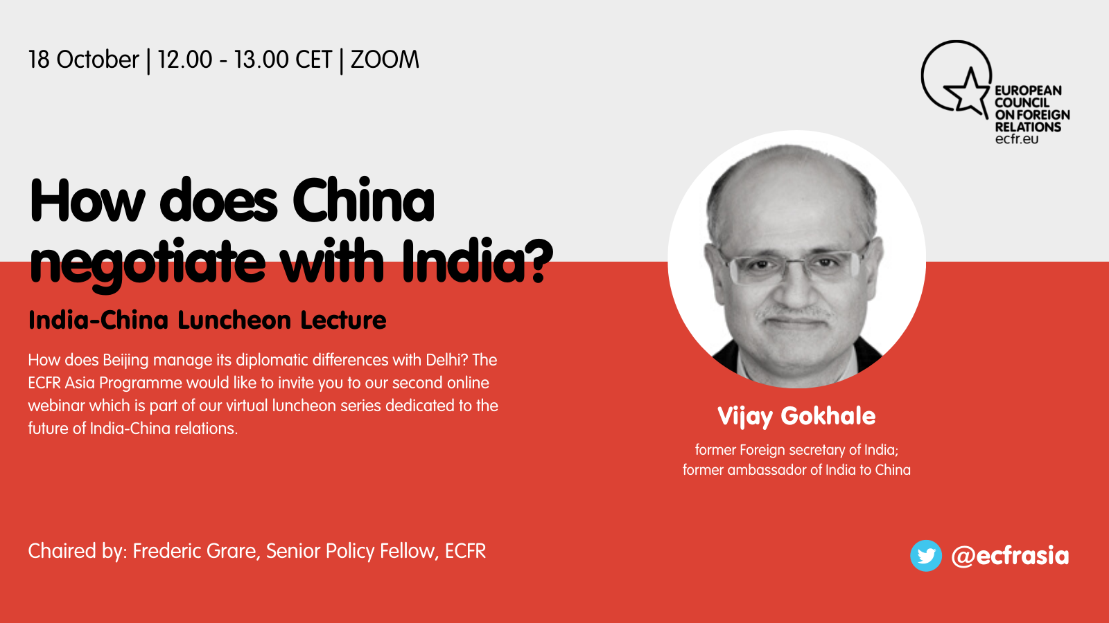 India-China Luncheon Lectures – How China negotiates with India – European Council on Foreign Relations - Vimarsana News