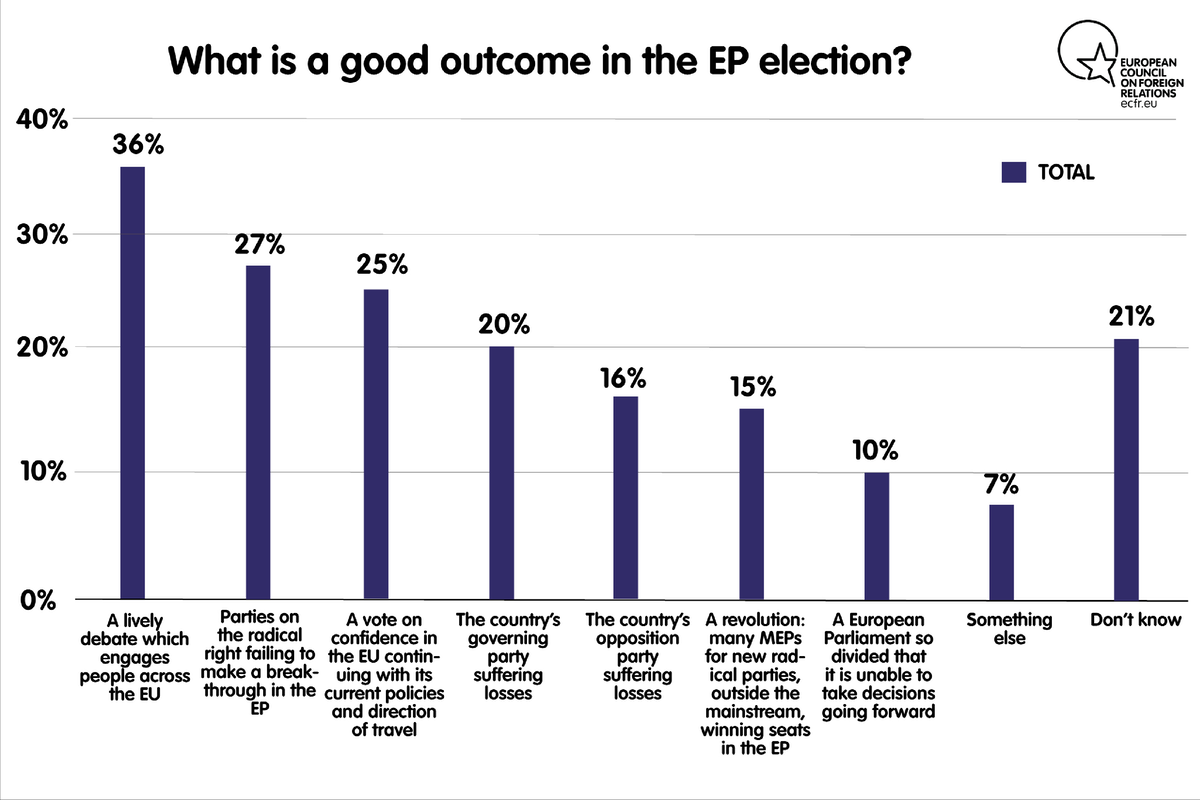 What is a good outcome in the EP election?