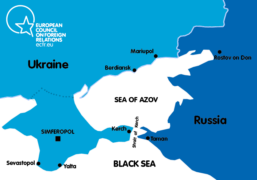 El Mar Negro y el Mar de Azov región mapa político con capitales ...