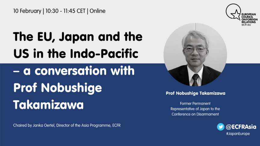 The EU, Japan and the US in Indo-Pacific – a conversation with Prof Nobushige Takamizawa