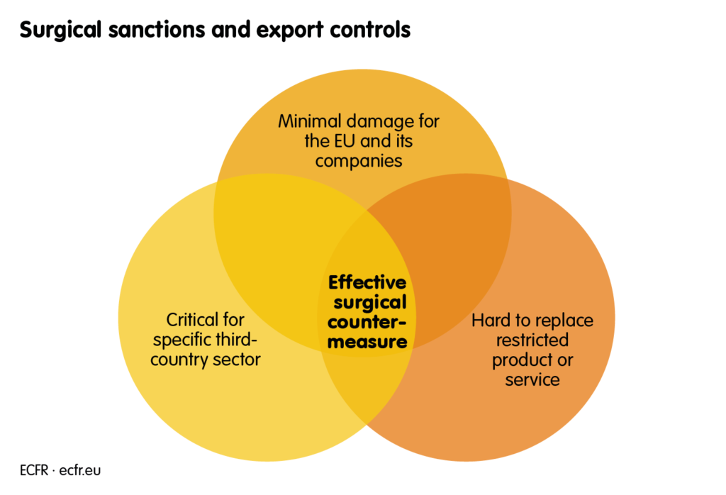 Surgical sanctions and export controls