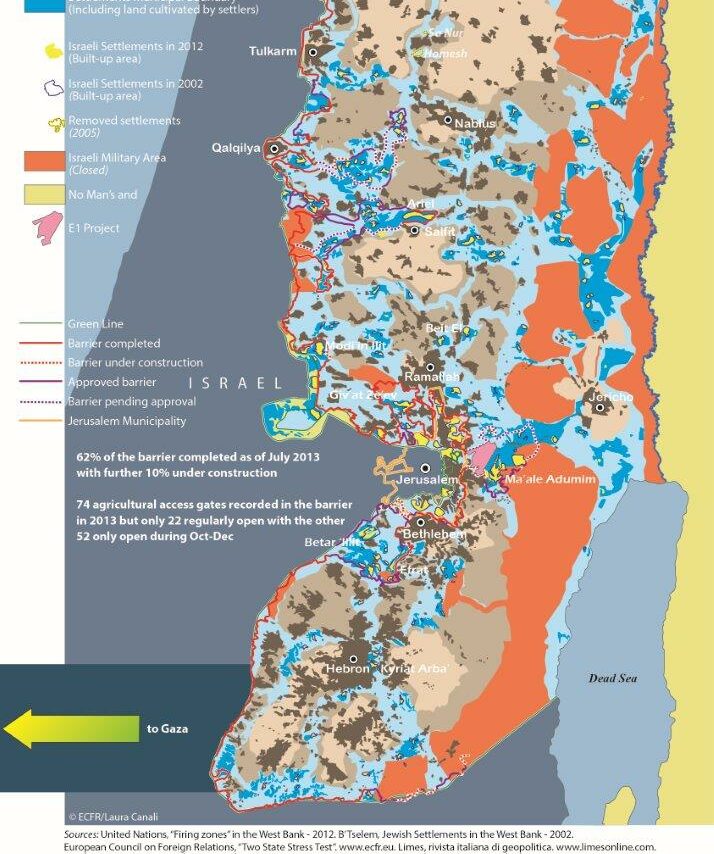 West Bank Map Settlements